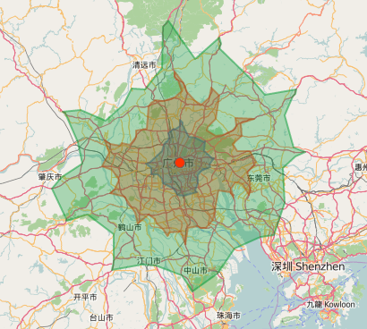 Travel Time Maps Kml Travel Time Map